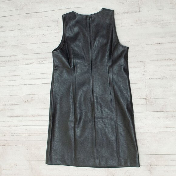 NWT J. Crew Faux Leather Black Shift Dress size 8 - Picture 12 of 16